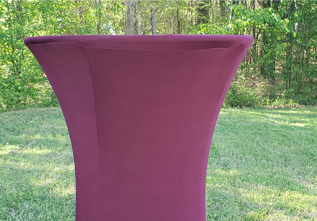 highboy with red wine spandex